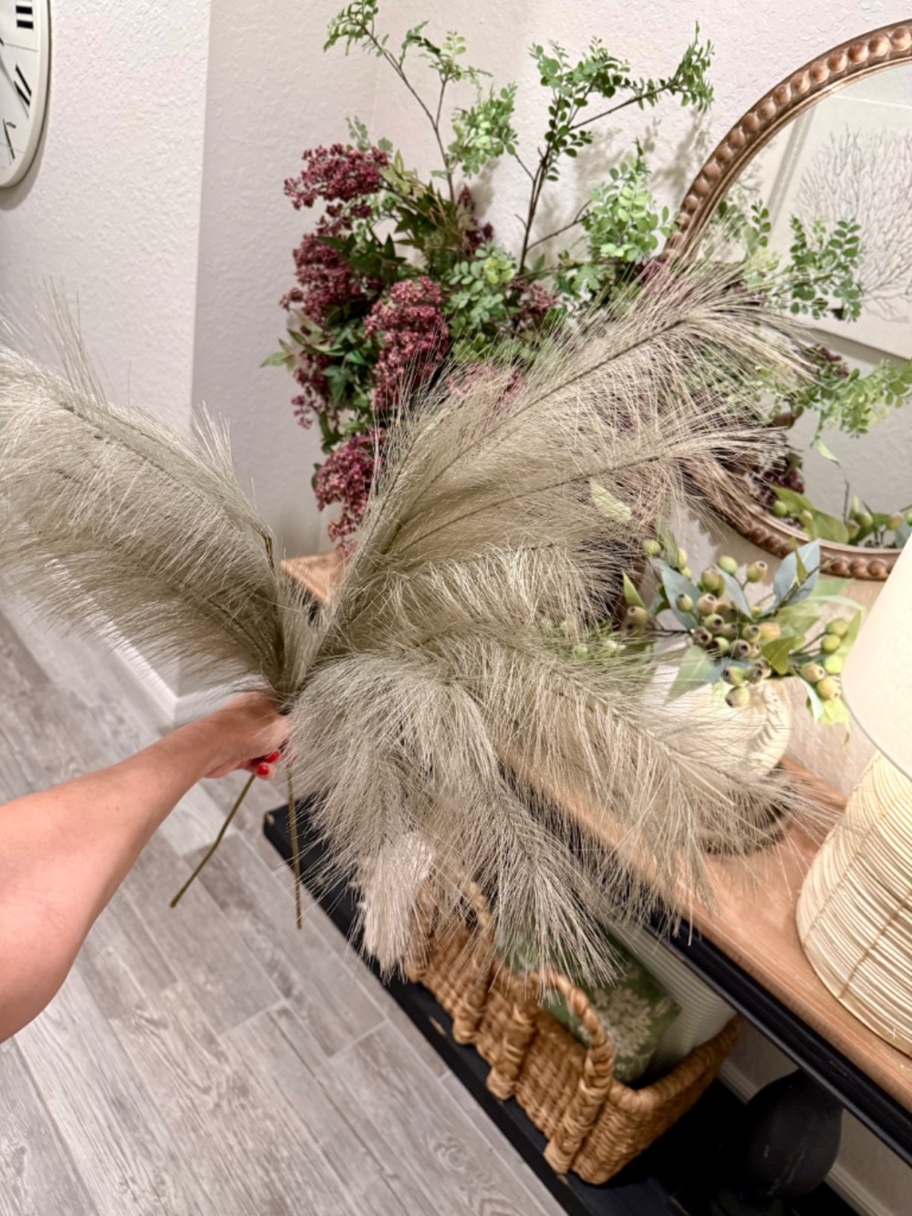 Set/3 Feather Pampas Stems